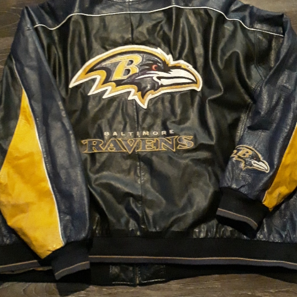 Carl Banks NFL Ravens 100% leather jacket
